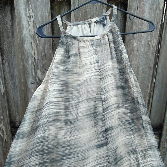 Eileen Fisher Womens Silk Brushstroke Print Midi Dress, Black, Medium - Picture 1 of 6